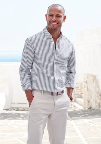 JOHN DEVIN Regular fit Button Up Shirt in Grey