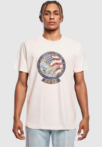 Merchcode Shirt 'NASA - Faded' in Roze: voorkant