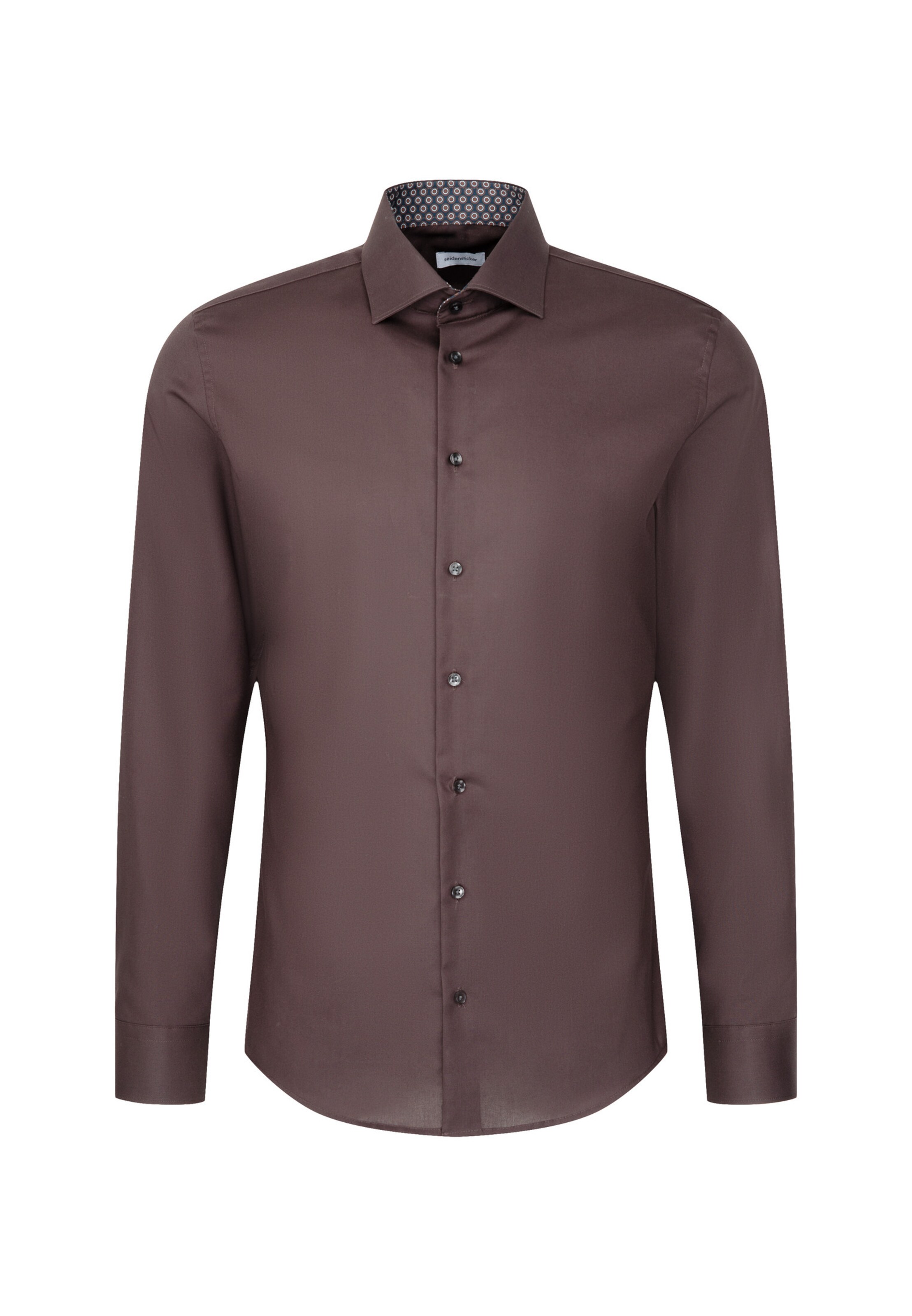 SEIDENSTICKER Slim fit Business shirt in Brown