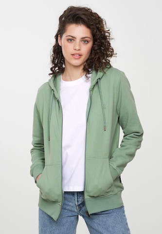 recolution Zip-Up Hoodie 'Dahlia' in Green: front