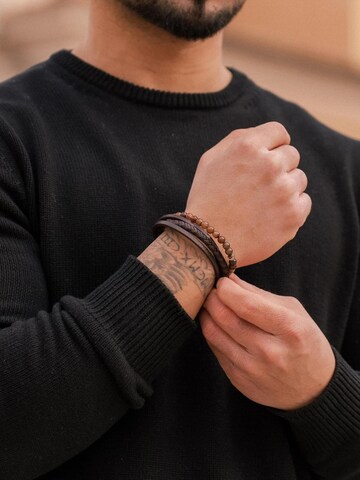 Bracelet 'Stone' SERASAR en marron