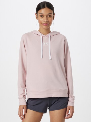 UNDER ARMOUR Sportsweatshirt 'Rival' in Pink: predná strana