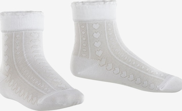 FALKE Socken 'Romantic Net' in Weiß: Vorderseite