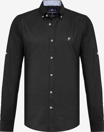DENIM CULTURE Klasický střih Společenská košile 'JONES' – černá: přední strana