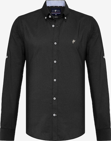 Coupe regular Chemise business 'JONES' DENIM CULTURE en noir : devant