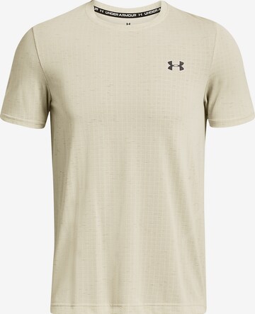 UNDER ARMOUR Performance Shirt 'Seamless Grid ' in Yellow: front