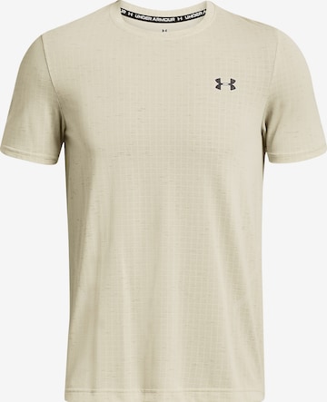 UNDER ARMOUR Functioneel shirt 'Seamless Grid ' in Geel: voorkant