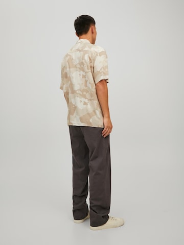 JACK & JONES Comfort fit Overhemd 'Hunt' in Beige