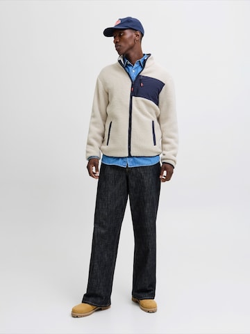 JACK & JONES Fleecová mikina 'JJThatcher' – béžová
