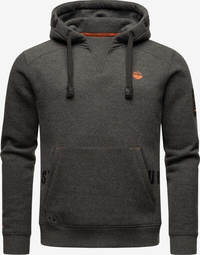 STONE HARBOUR Sweater majica 'Funny Finch' u tamo siva / narančasta / crna, Pregled proizvoda