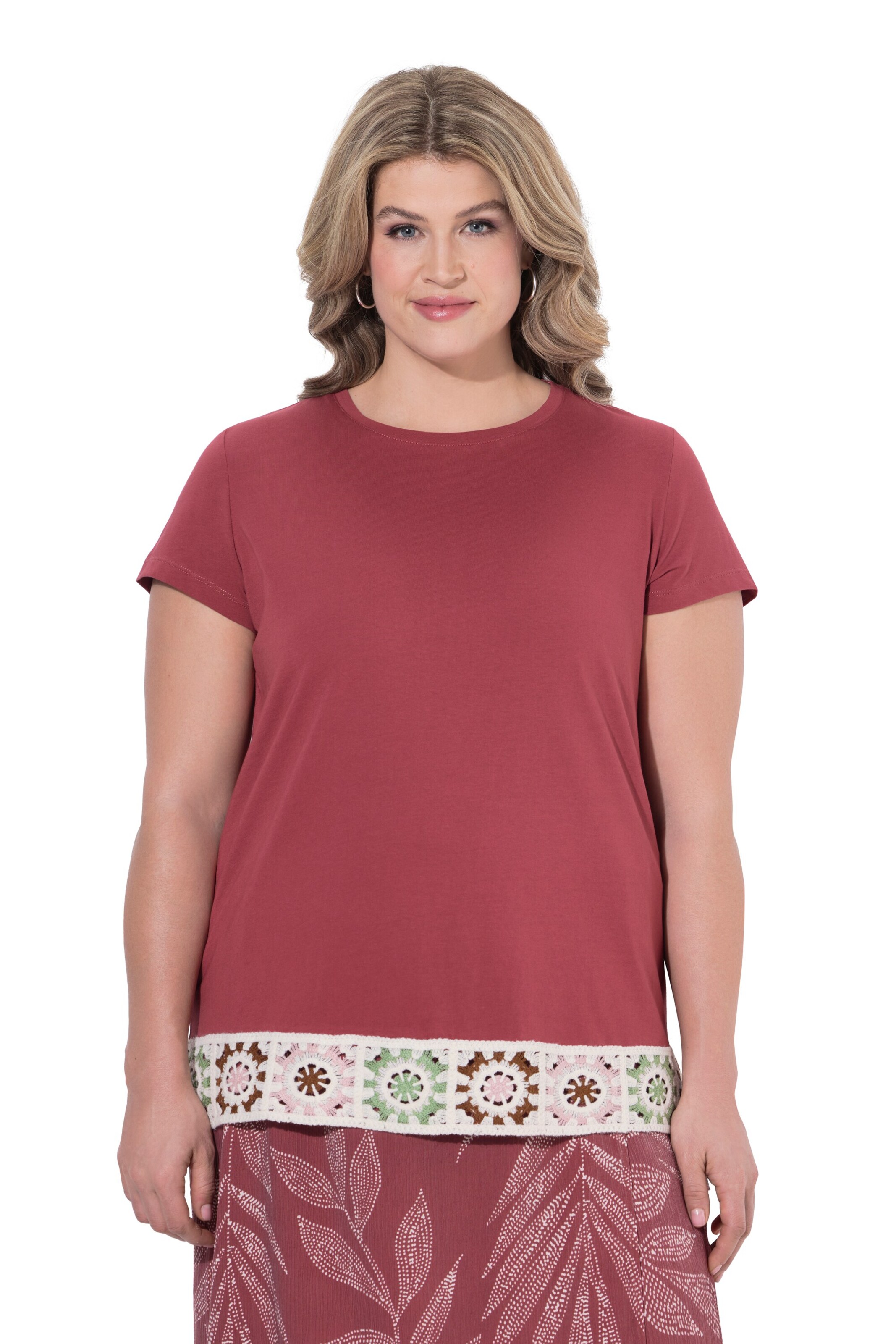 Ulla Popken Shirt in Rood: voorkant