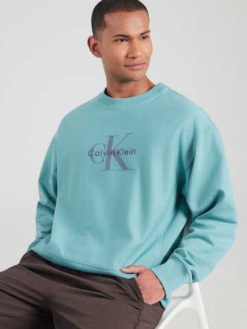 Calvin Klein Jeans Μπλούζα φούτερ 'PREMIUM' σε πράσινο: μπροστά