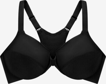 GLAMORISE T-shirt Bra 'WonderWire' in Black: front