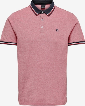 T-Shirt 'Fletcher' Only & Sons en rouge : devant