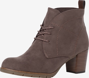 MARCO TOZZI Lace-Up Ankle Boots in Brown: front