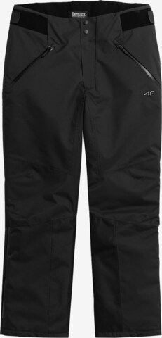 Regular Pantaloni outdoor de la 4F pe negru: față