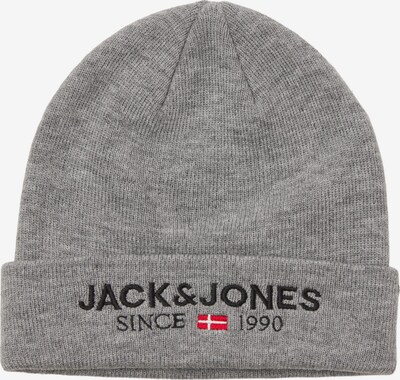 JACK & JONES Bonnet 'ARCHIE' en gris chiné / rouge / noir / blanc, Vue avec produit