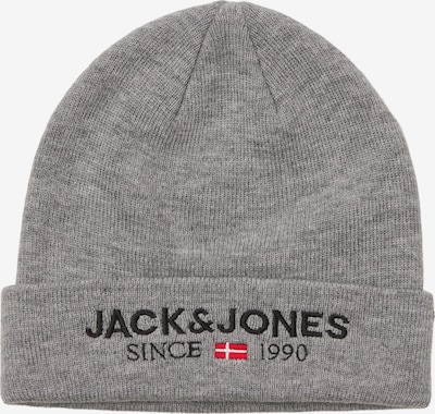 JACK & JONES Beanie 'ARCHIE' in mottled grey / Red / Black / White, Item view