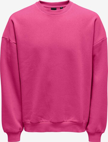 Sweat-shirt 'CERES' Only & Sons en rose : devant