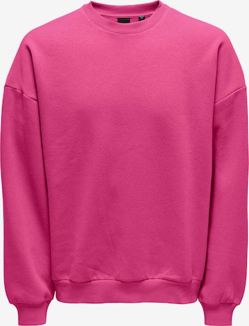 Only & Sons Sweatshirt 'CERES' in Pink: front