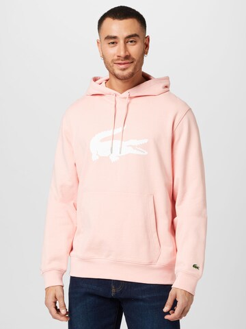 Sweat-shirt LACOSTE en rose : devant