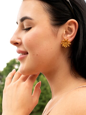 Akzent Earrings '"Xerina" aus langlebigem Edelstahl, wasserfest' in Gold: front
