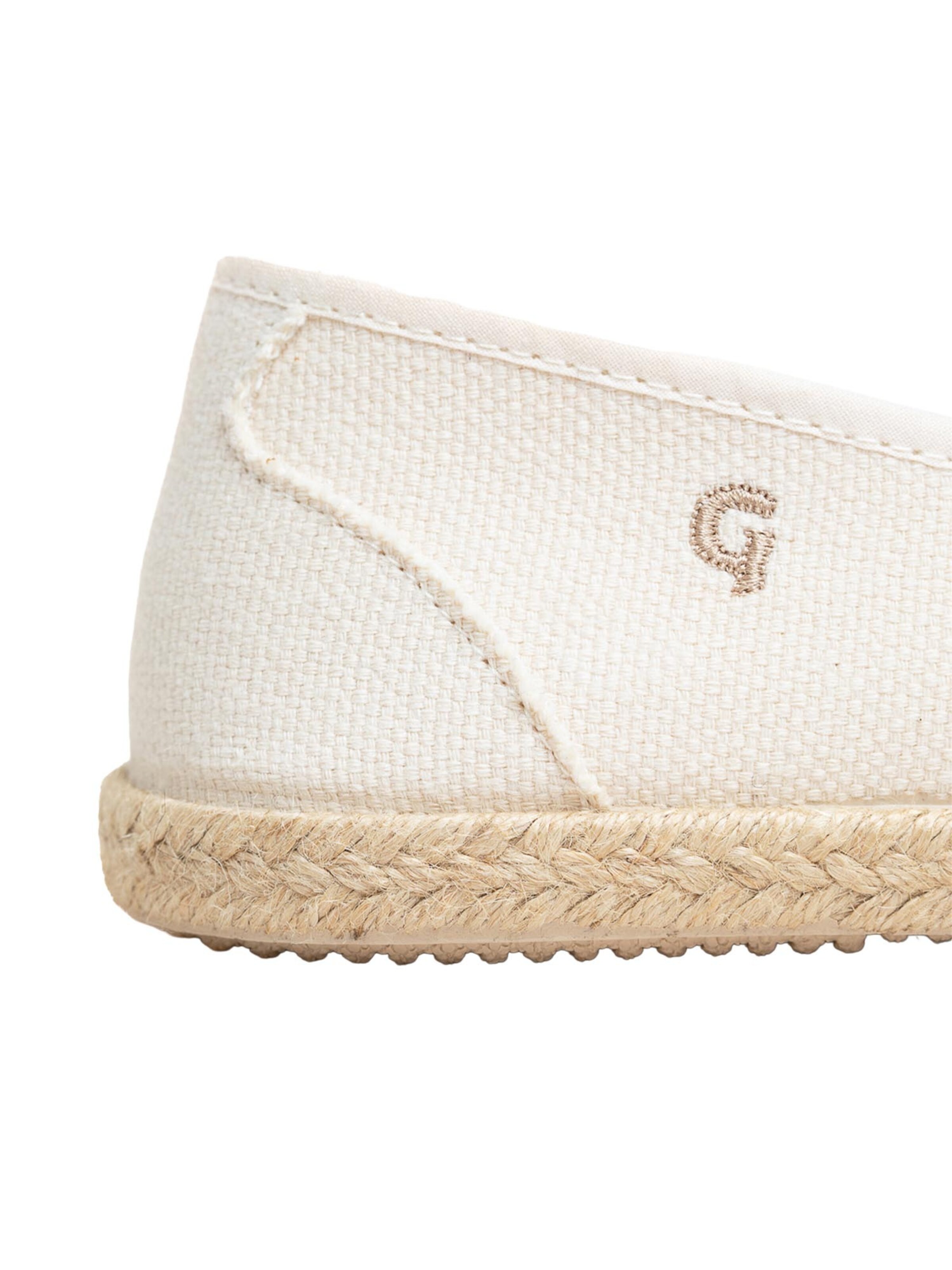 Gottstein Mocassins 'Camping Linen Sailor' in Beige