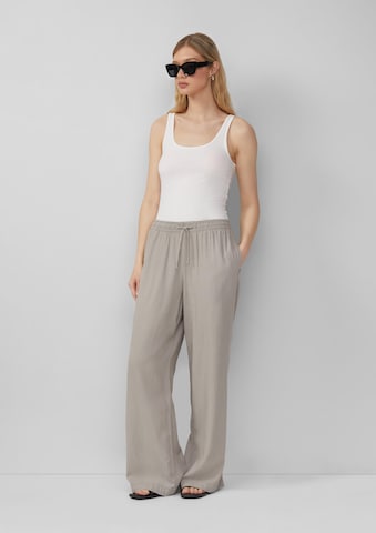 Wide Leg Pantalon QS en gris