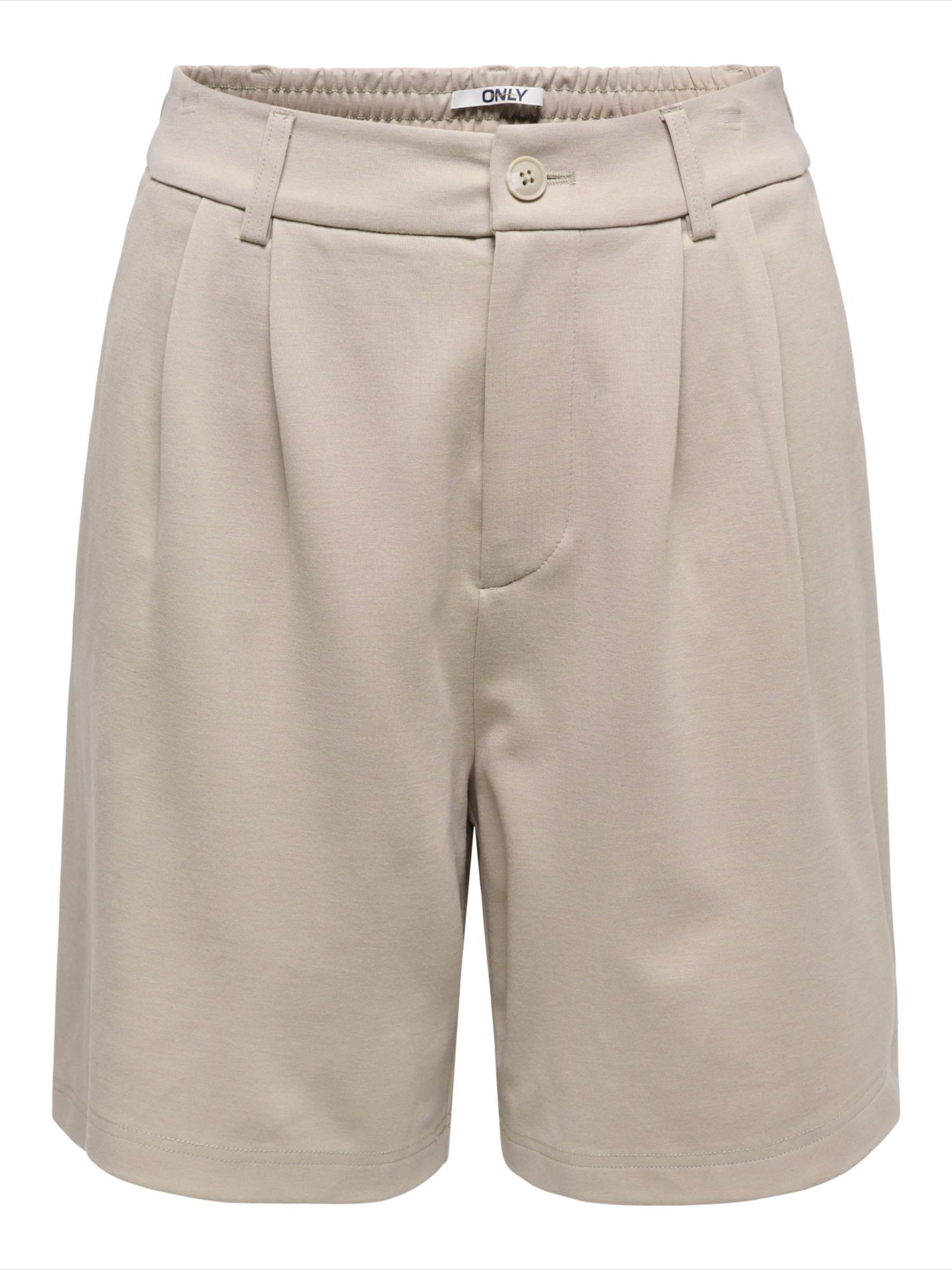 ONLY Loosefit Veckad byxa 'ONLPOPTRASH' i beige: framsida