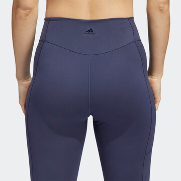 ADIDAS SPORTSWEAR Skinny Workout Pants 'Studio' in Blue