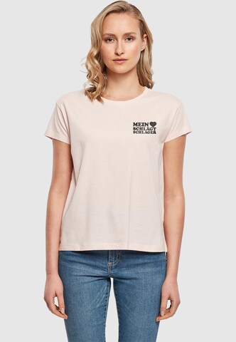 Merchcode T-Shirt 'MHSS' in Pink: Vorderseite