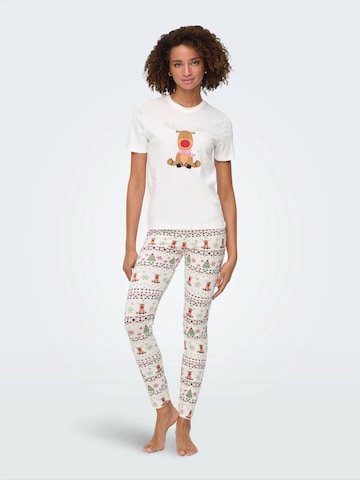 ONLY Pajama 'ONLXmas Elfi' in White: front