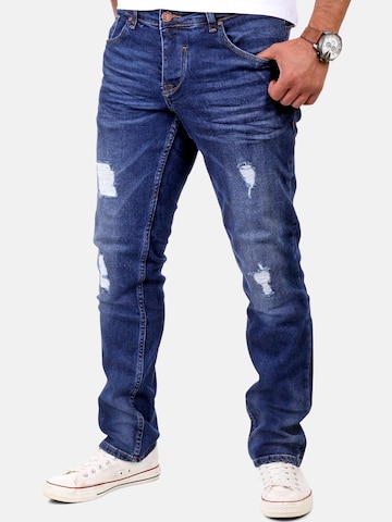 Reslad Slim fit Jeans 'Jeans Destroyed Stretch Denim' in Blue