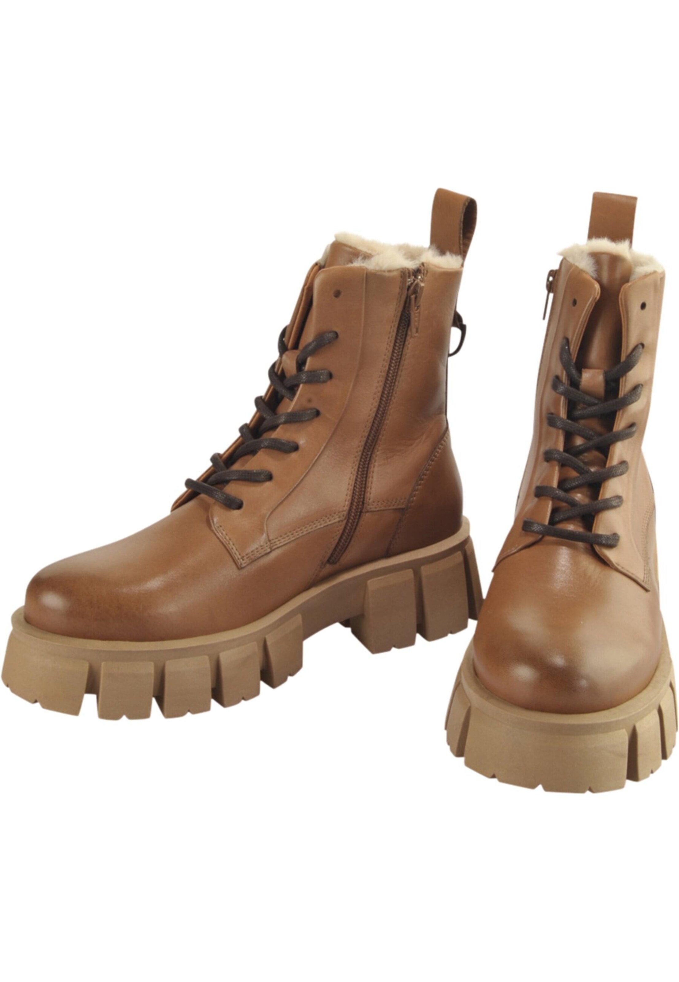 BUFFALO Veterlaarsjes in Bruin: voorkant