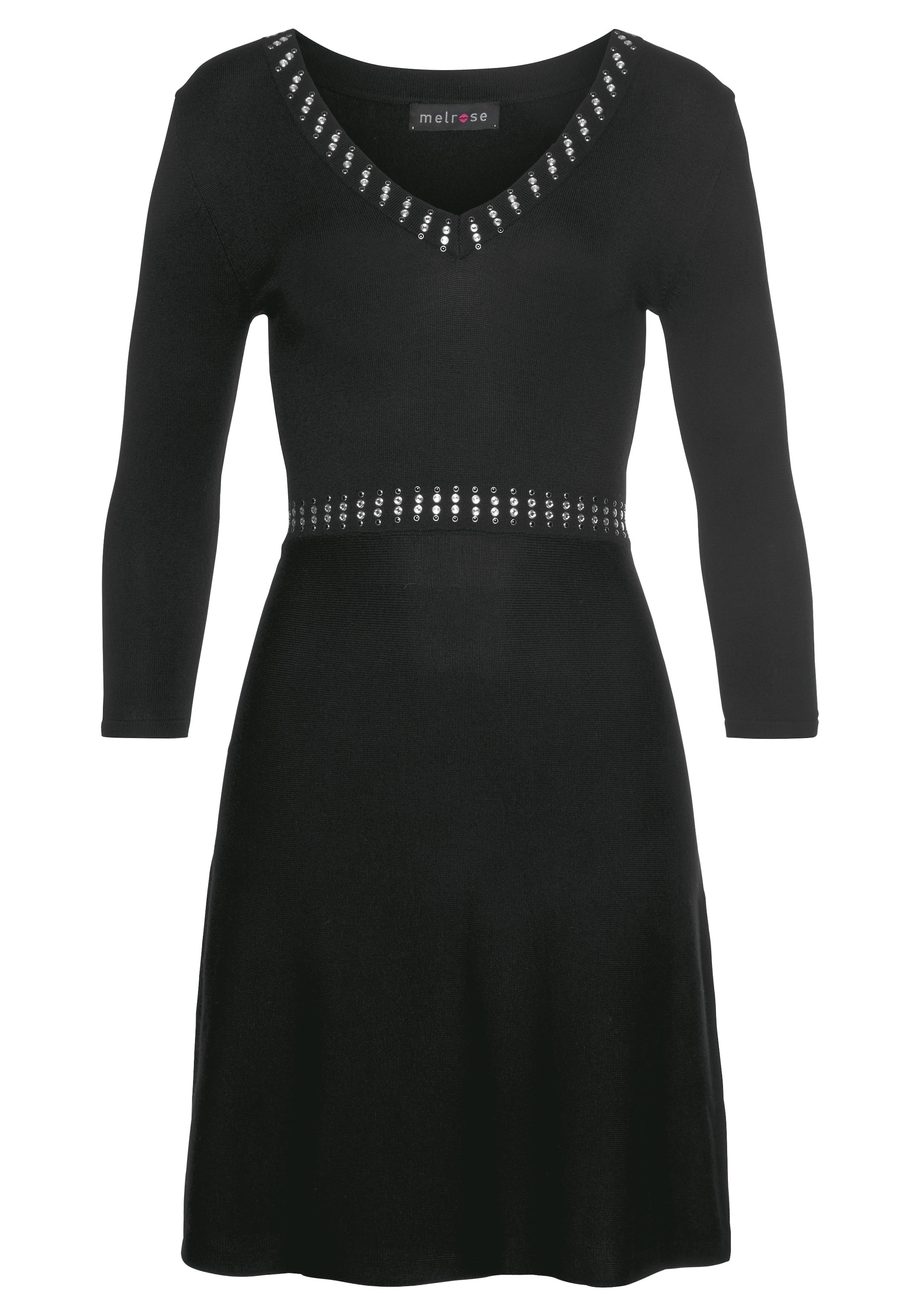 MELROSE Kleid in Schwarz: Vorderseite