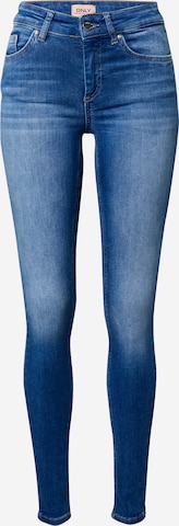 Skinny Jean 'Blush' ONLY en bleu : devant