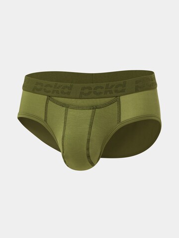 pckd – underwear done right. Panty in Green: front
