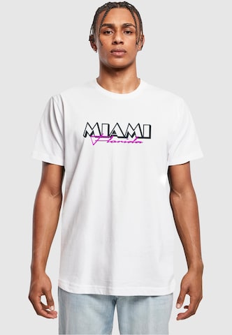 Mister Tee Shirt 'Miami Florida' in White: front