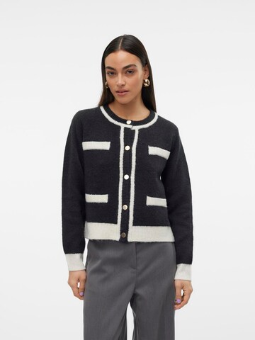 VERO MODA Gebreid vest 'VMRania' in Zwart: voorkant