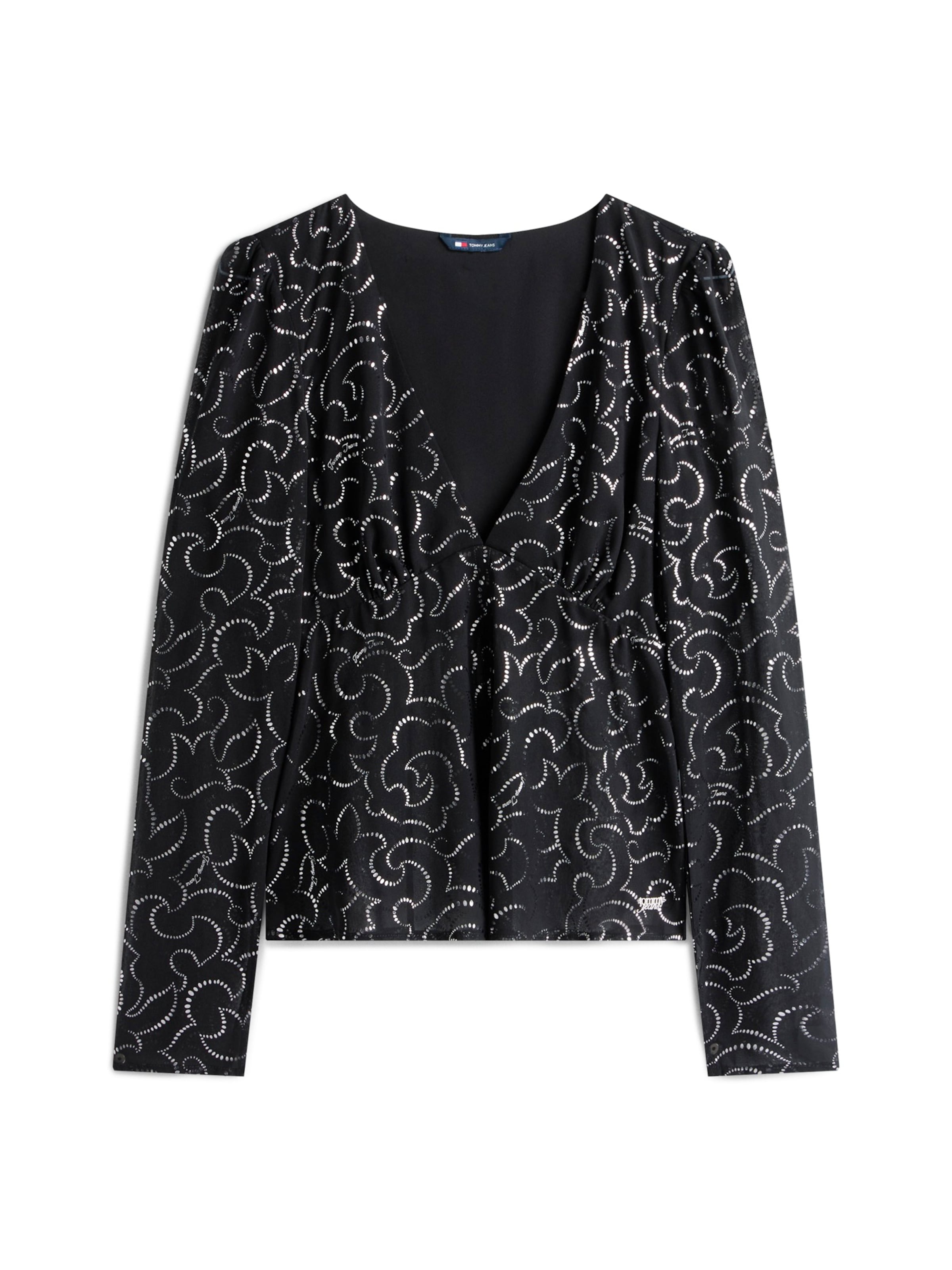 Tommy Jeans Блуза в черно: отпред