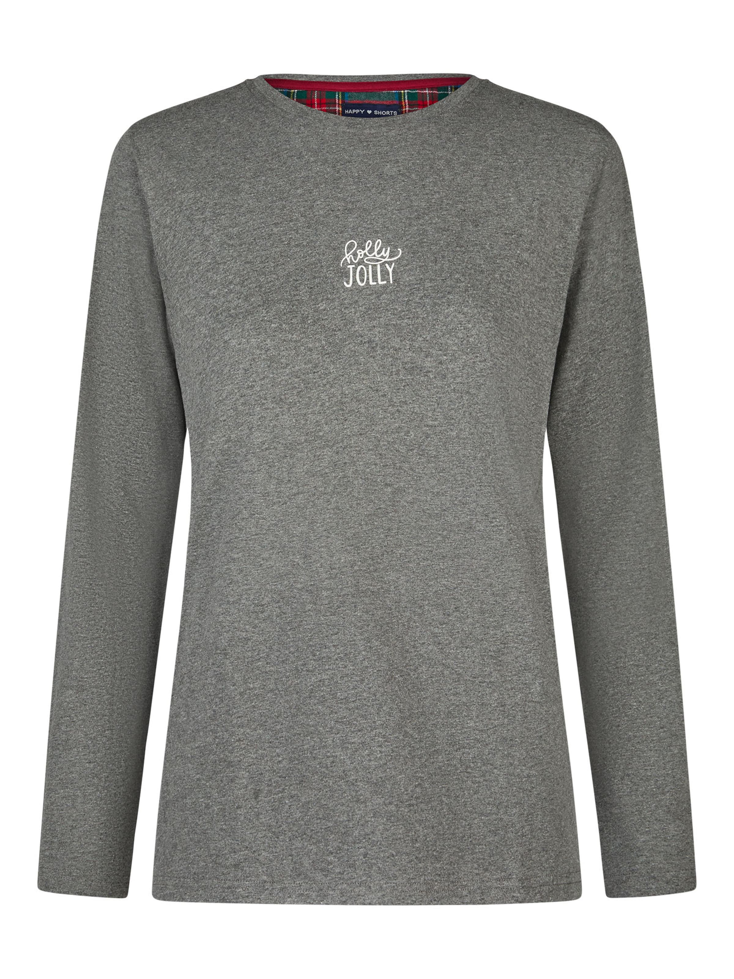 Happy Shorts Pyjama 'Christmas' in Grijs