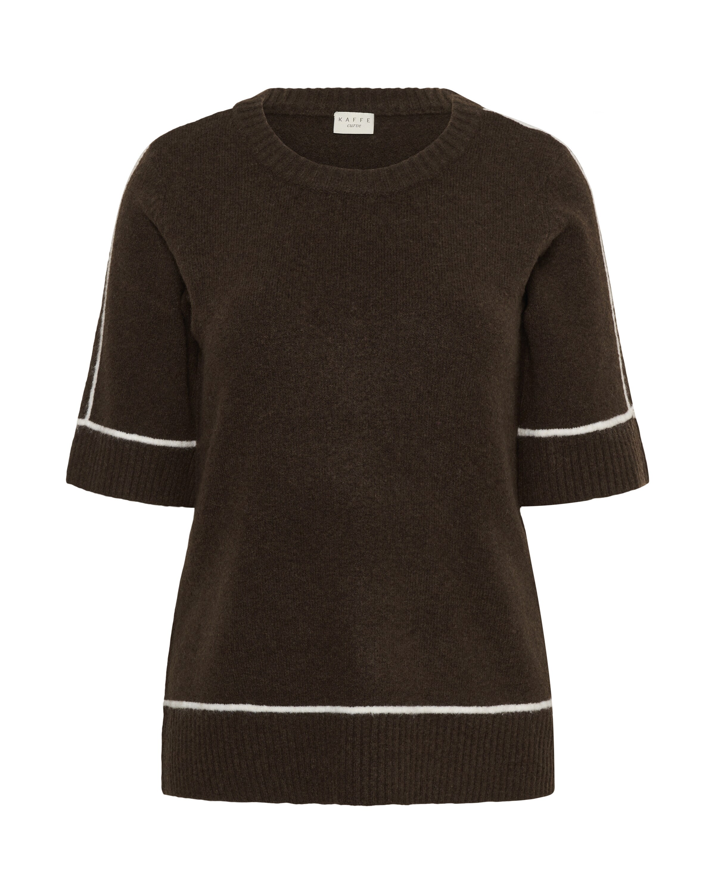 Pull-over 'Jinja' KAFFE CURVE en marron : devant