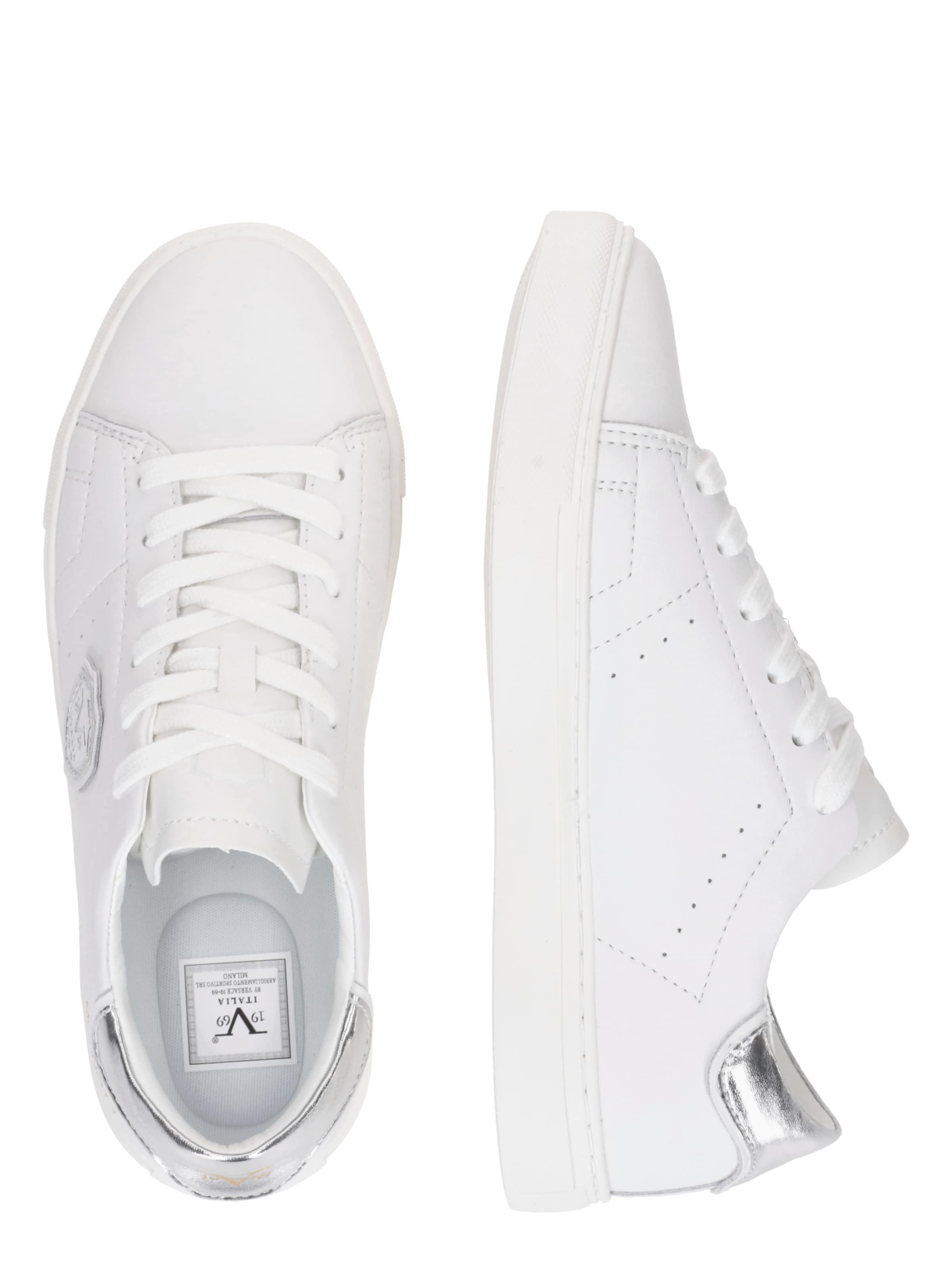 Sneaker low 'Nala' de la 19V69 ITALIA pe argintiu: lateral