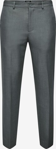 Only & Sons Slim fit Trousers with creases in Grey: front