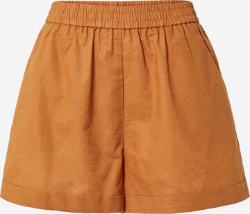 FRNCH PARIS Wide Leg Shorts 'DORIS' in Braun: predná strana