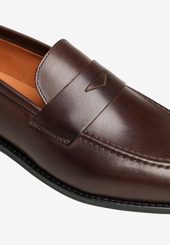 Henry Stevens Classic Flats 'Wallace PL' in Brown