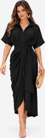 SPORTS36.NL Kjole 'Women's Short-Sleeve Shirt Dress with Waist Tie' i sort: forside