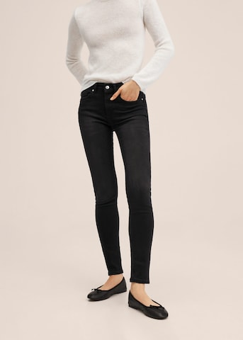 MANGO Skinny Jeans 'Push Up' in Black: front