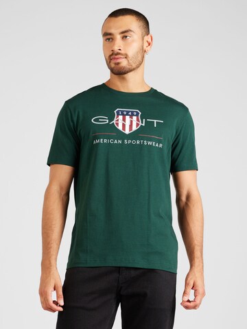 T-Shirt GANT en vert : devant