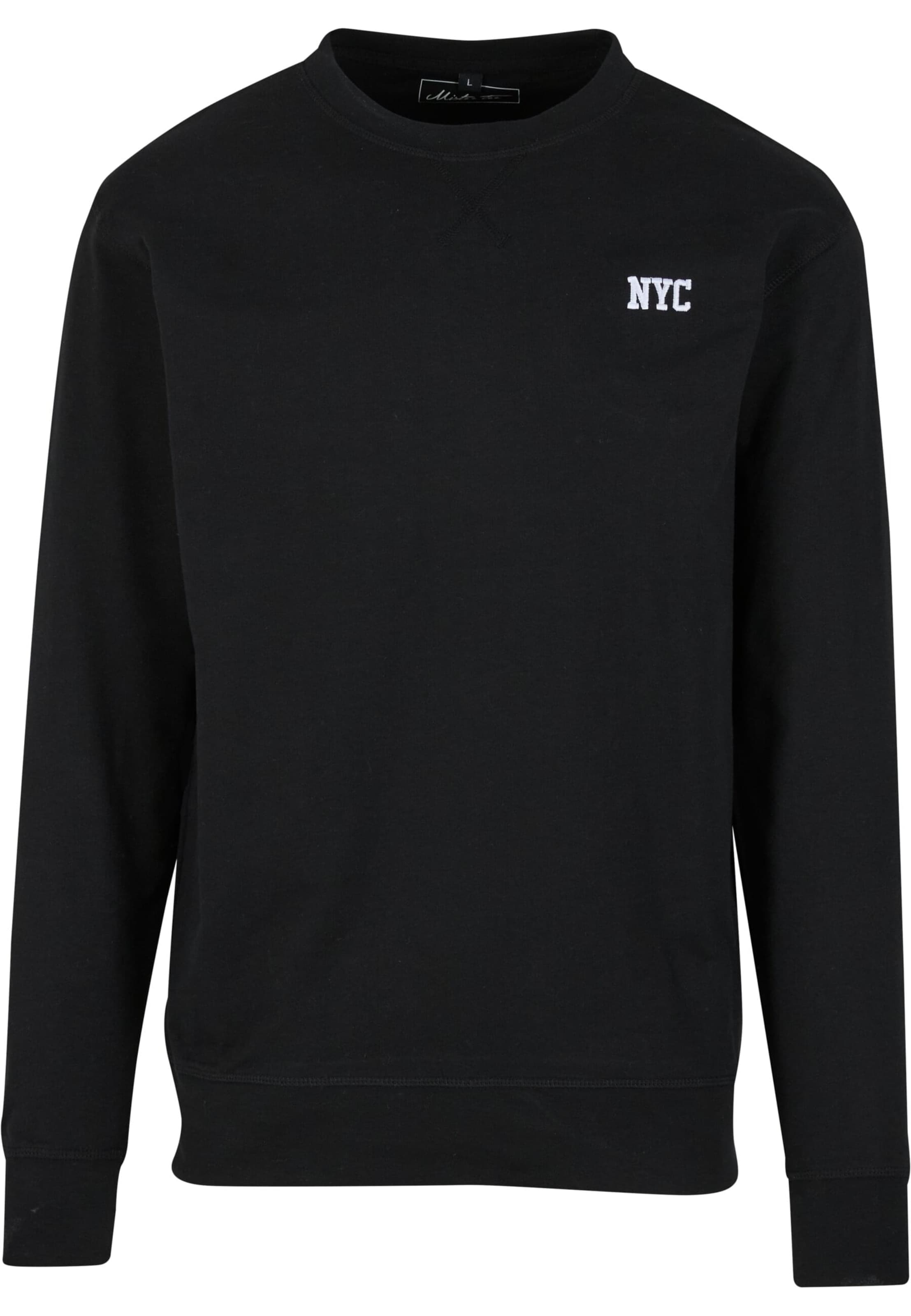Sweat-shirt 'NYC Wording' Mister Tee en noir : devant